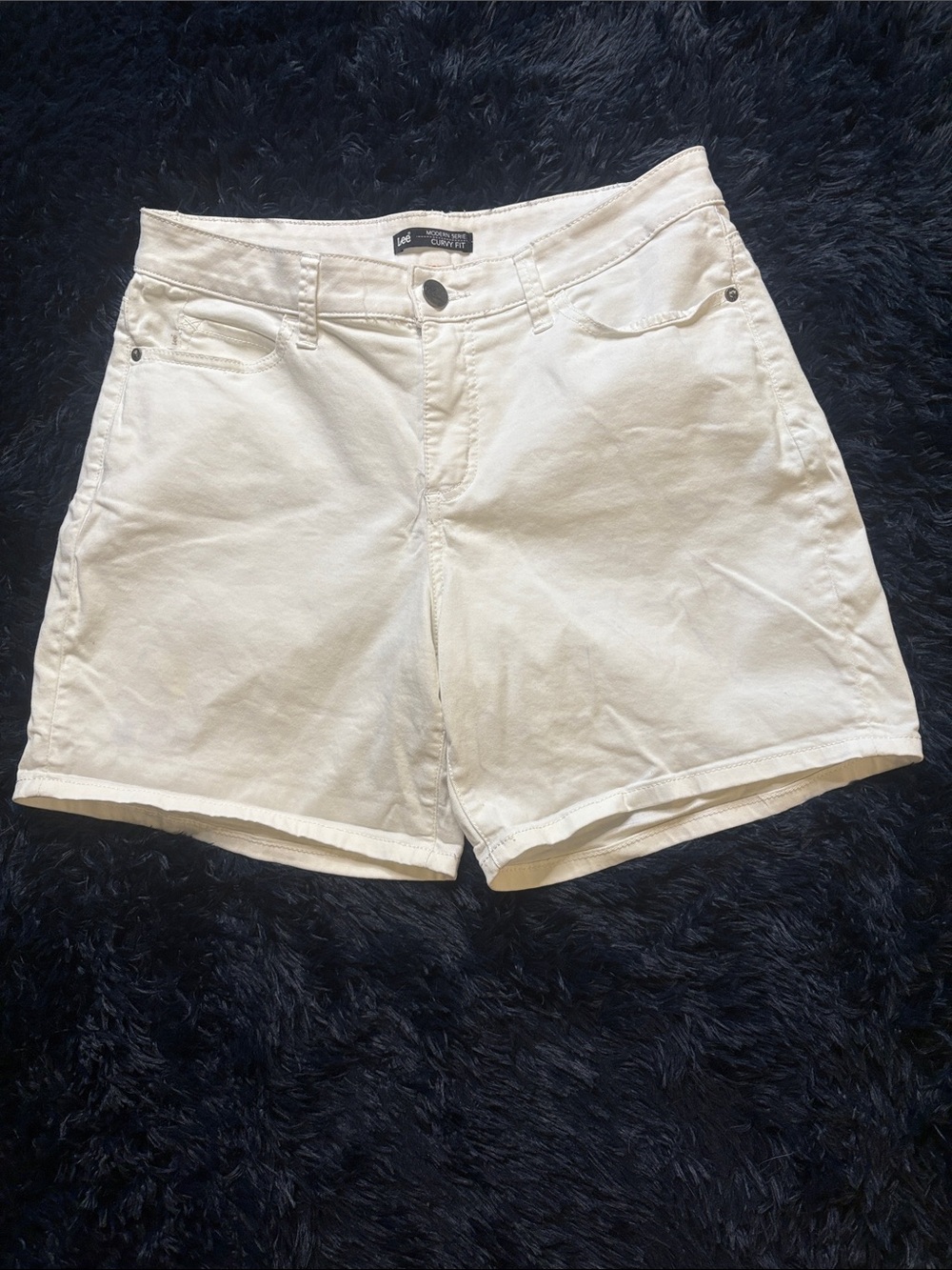 Lee Women’s White Denim Jean Shorts, Size 12